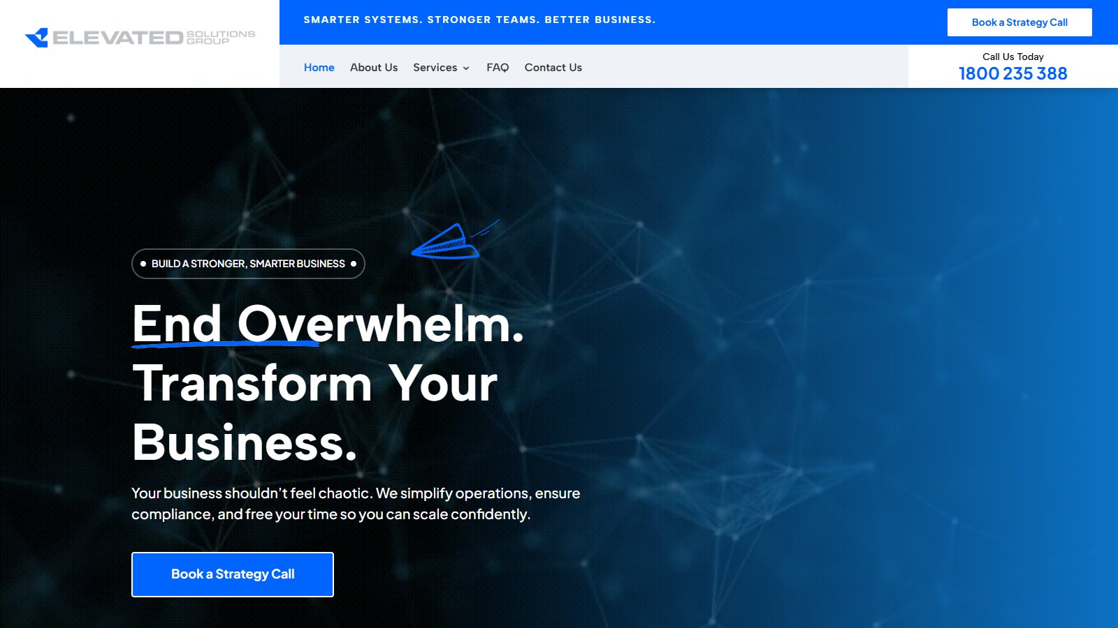 Business Consulting website design — Elevated Solutions Group