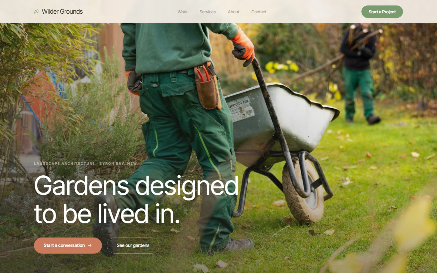 Landscaper website design — Wilder Grounds